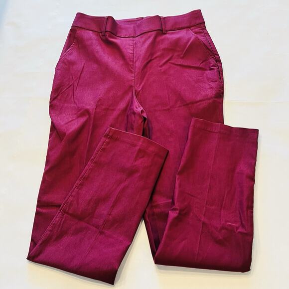 RAFAELLA Women’s Stretch Ankle Pants Burgundy Wine Size 8 NWT - Picture 1 of 5